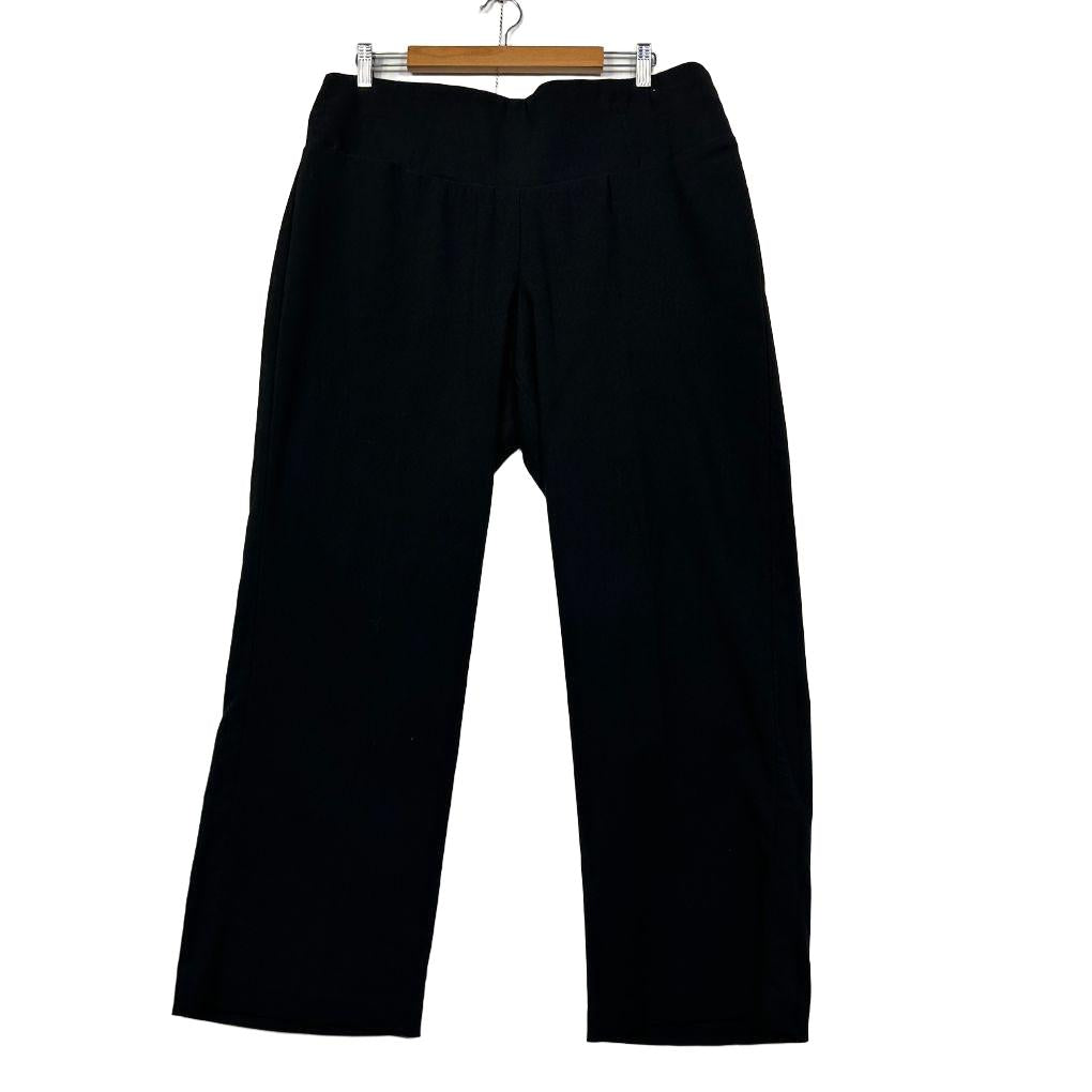 Crossroads Black Pull-On Straight Leg Pants - Size 18