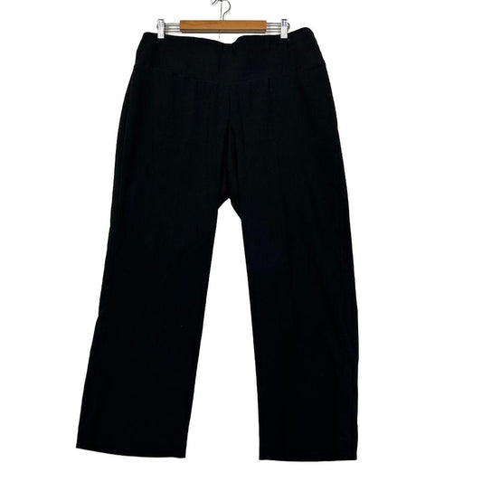 Crossroads Black Pull-On Straight Leg Pants - Size 18