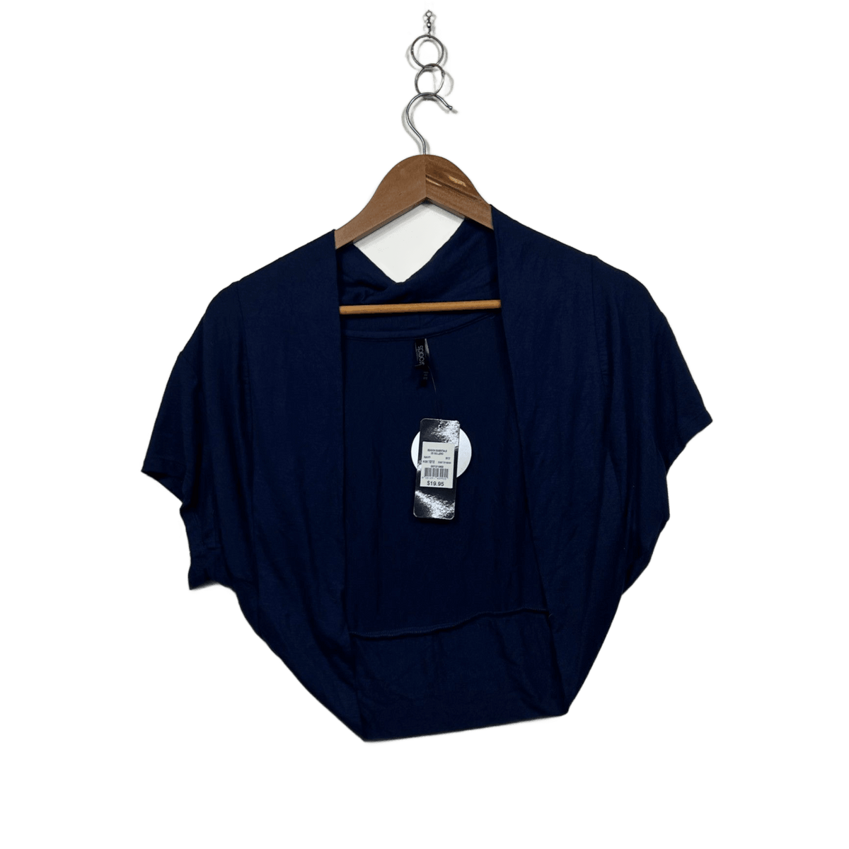 Crossroads Navy Plus Size Open Front Short Sleeve Shrug - Size 16/18