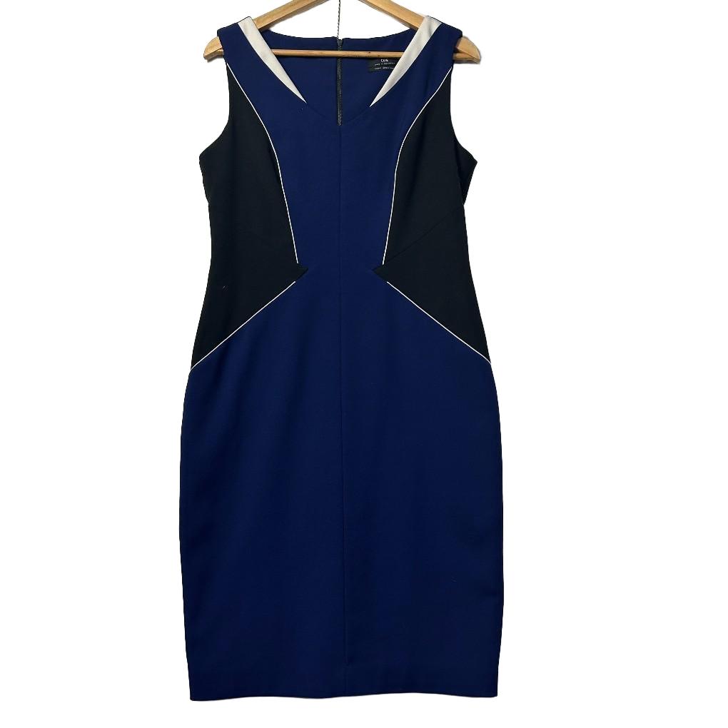 Cue Navy Pencil Dress - Size 14