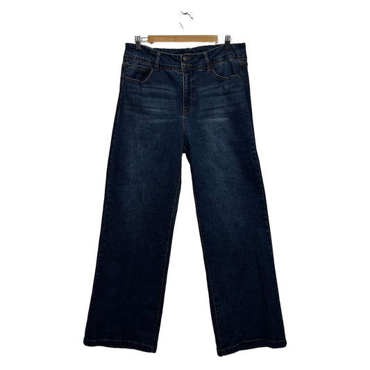 Curve Appeal Blue Wide Leg Jeans - Size 14/32