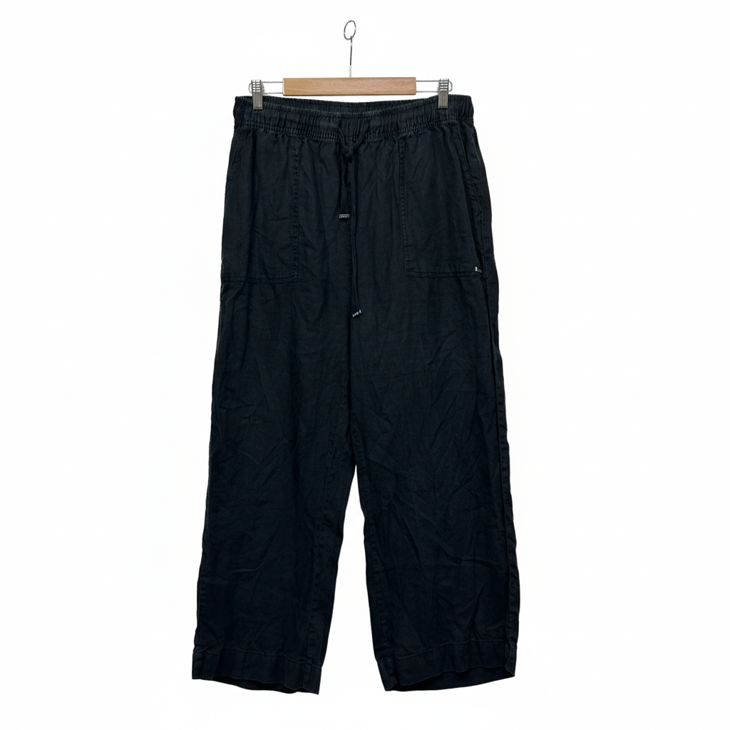 D-luxe Decjuba Basics Black Linen Pants - Size L