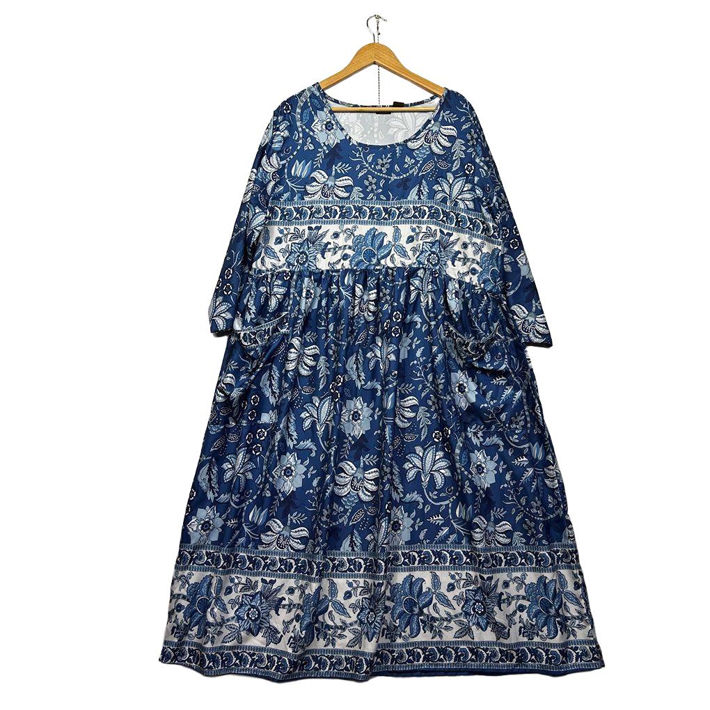 Dale and Waters Blue Plus Size Boho Floral Dress - Size 20/22