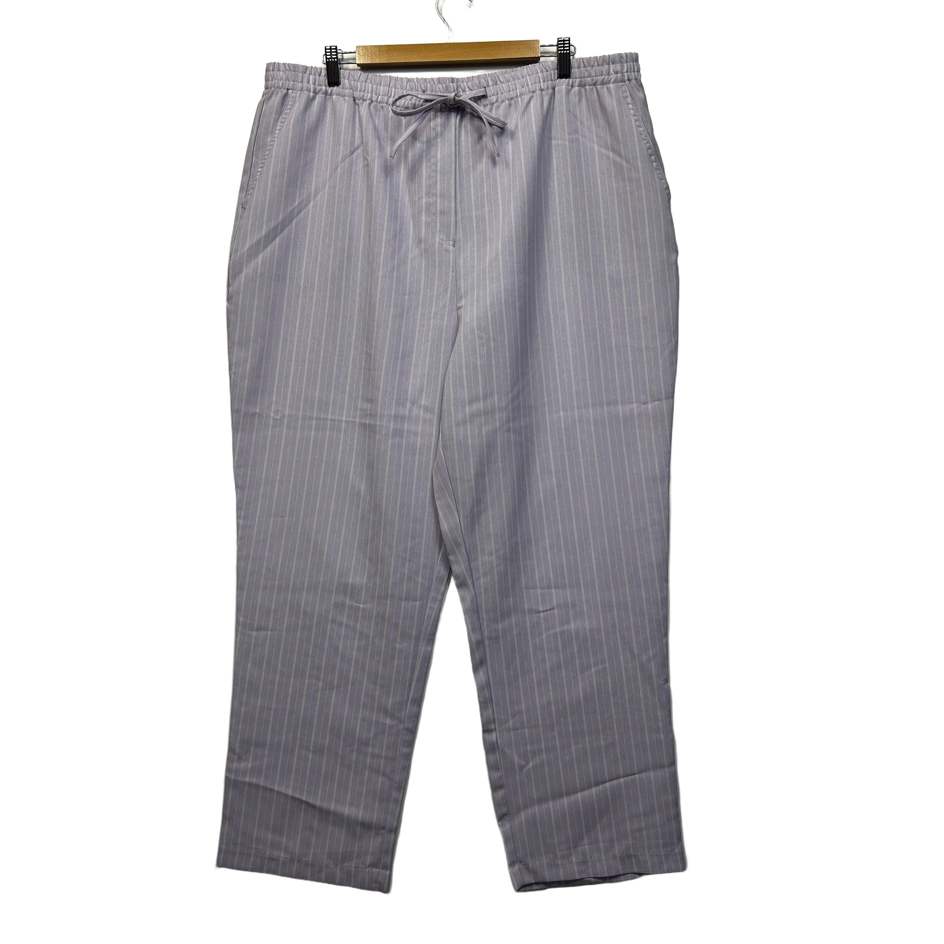 Damart Lilac Striped Plus Size Pants - Size 24