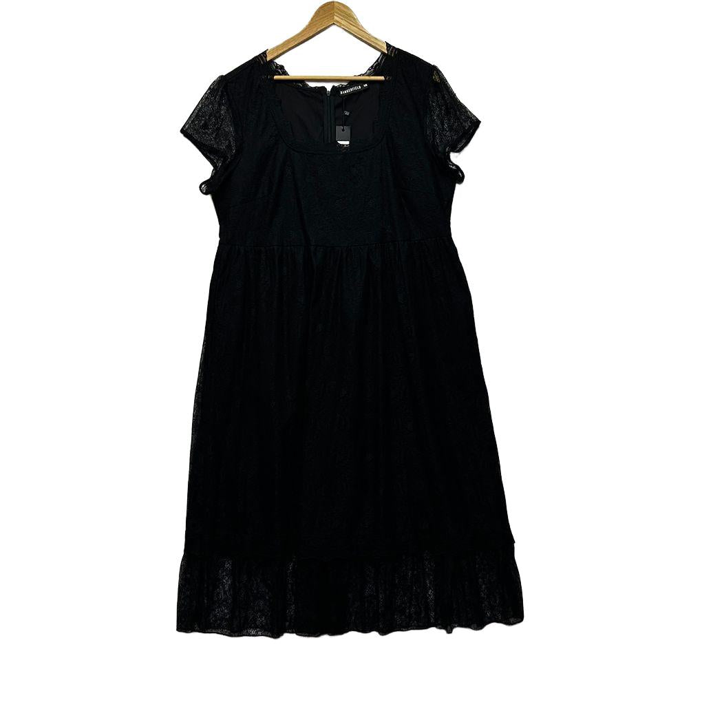 Dangerfield Black Plus Size Lace Dress - Size 18