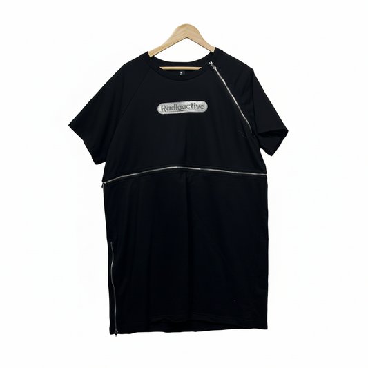 Dangerfield Black Radioactive Raver Tee Dress - Size 14