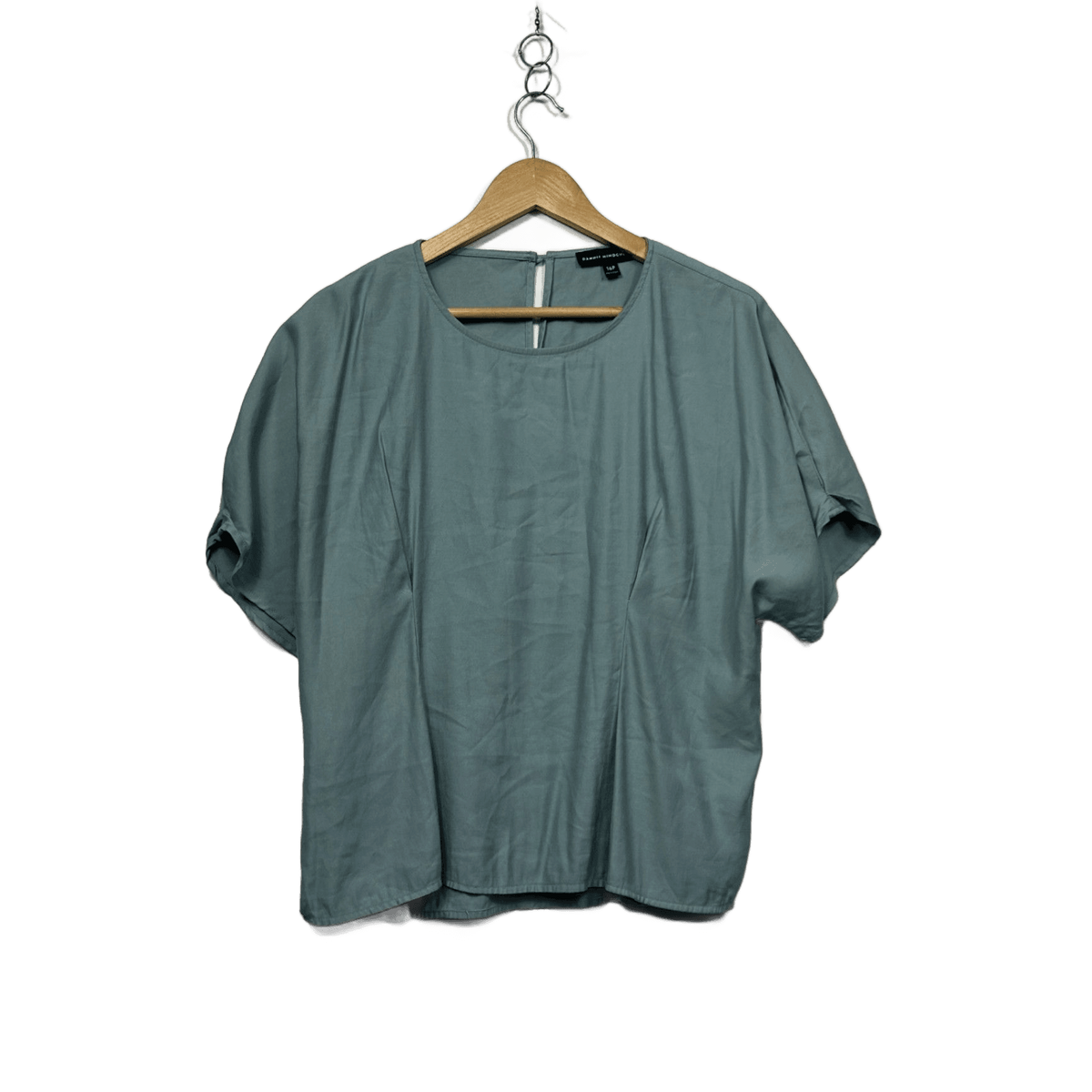 Dannii Minogue Petites Green Short Sleeve Fitted Top - Size 16P