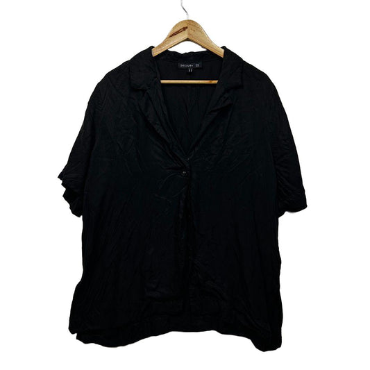 Decjuba Black Button Up Shirt - Size 16