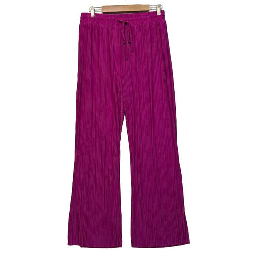 Dejuba Magenta Pleated Pants - Size L