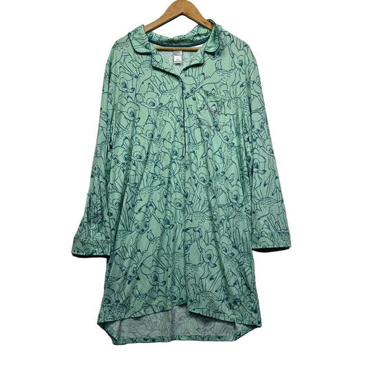 Disney Classics Mint Green Bambi Print Night Shirt - Size 20