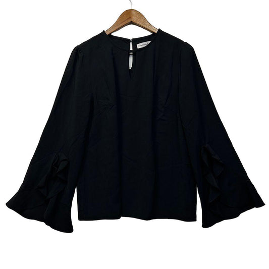 Divine Avenue Black Bell Sleeve Top - Size 16