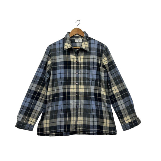 Dolina Blue Plaid Shirt - Size 12