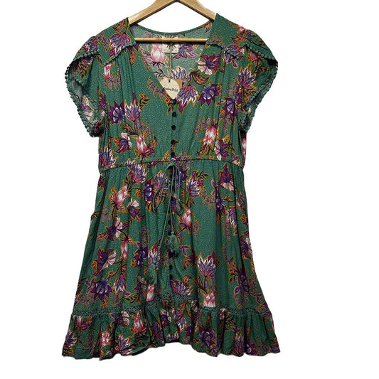 Dreamcatcher Green Floral Dress - Size 16