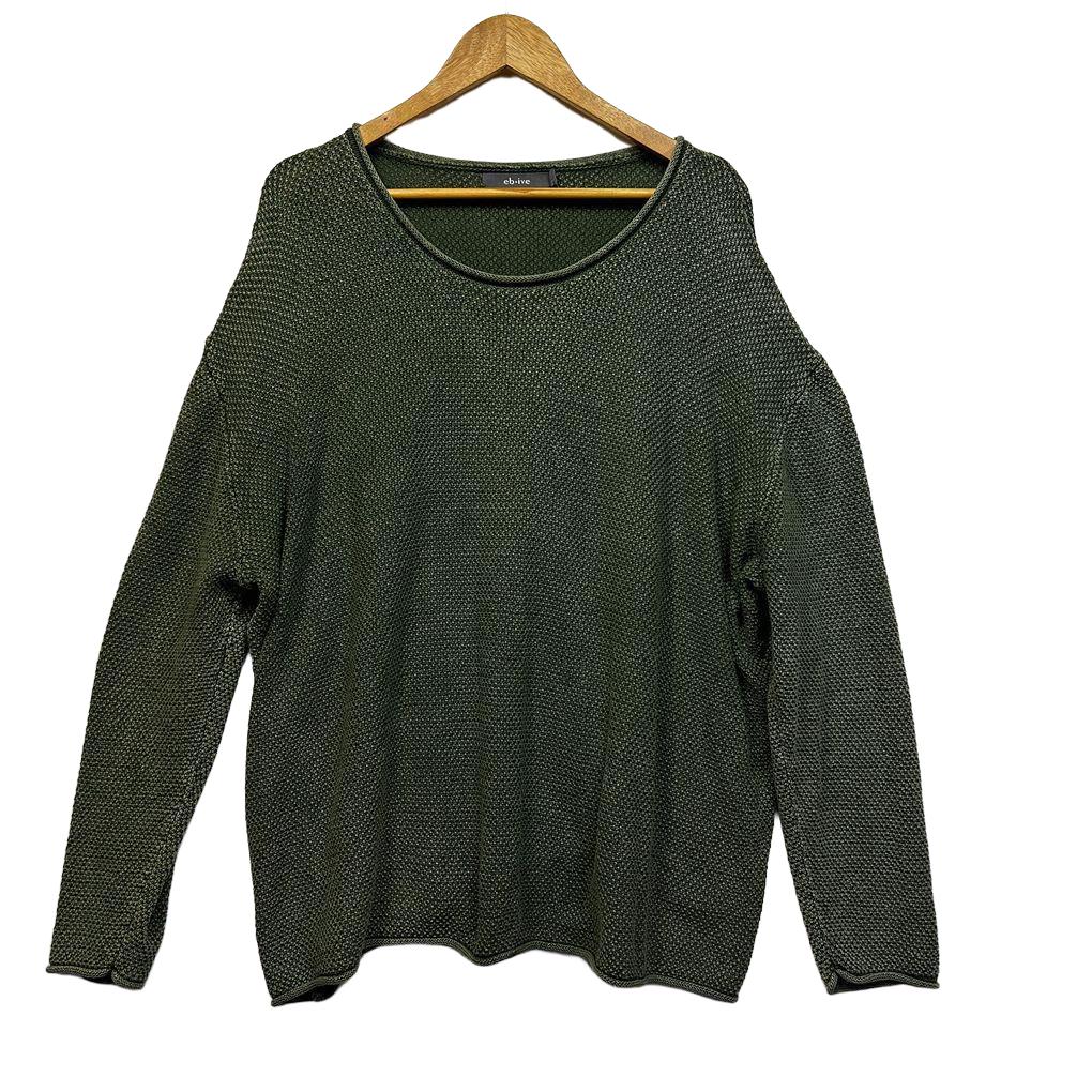 Eb+ive Khaki Cotton Jumper - One Size
