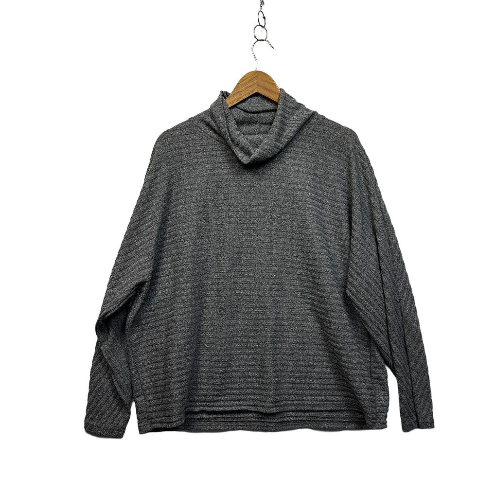 Ed-it-ed Grey Plus Size Cowl Neck Jumper - Size 22