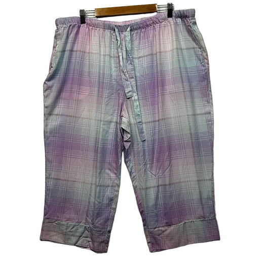 Ed-it-ed Lilac Plus Size Check Sleep Pants - Size 20
