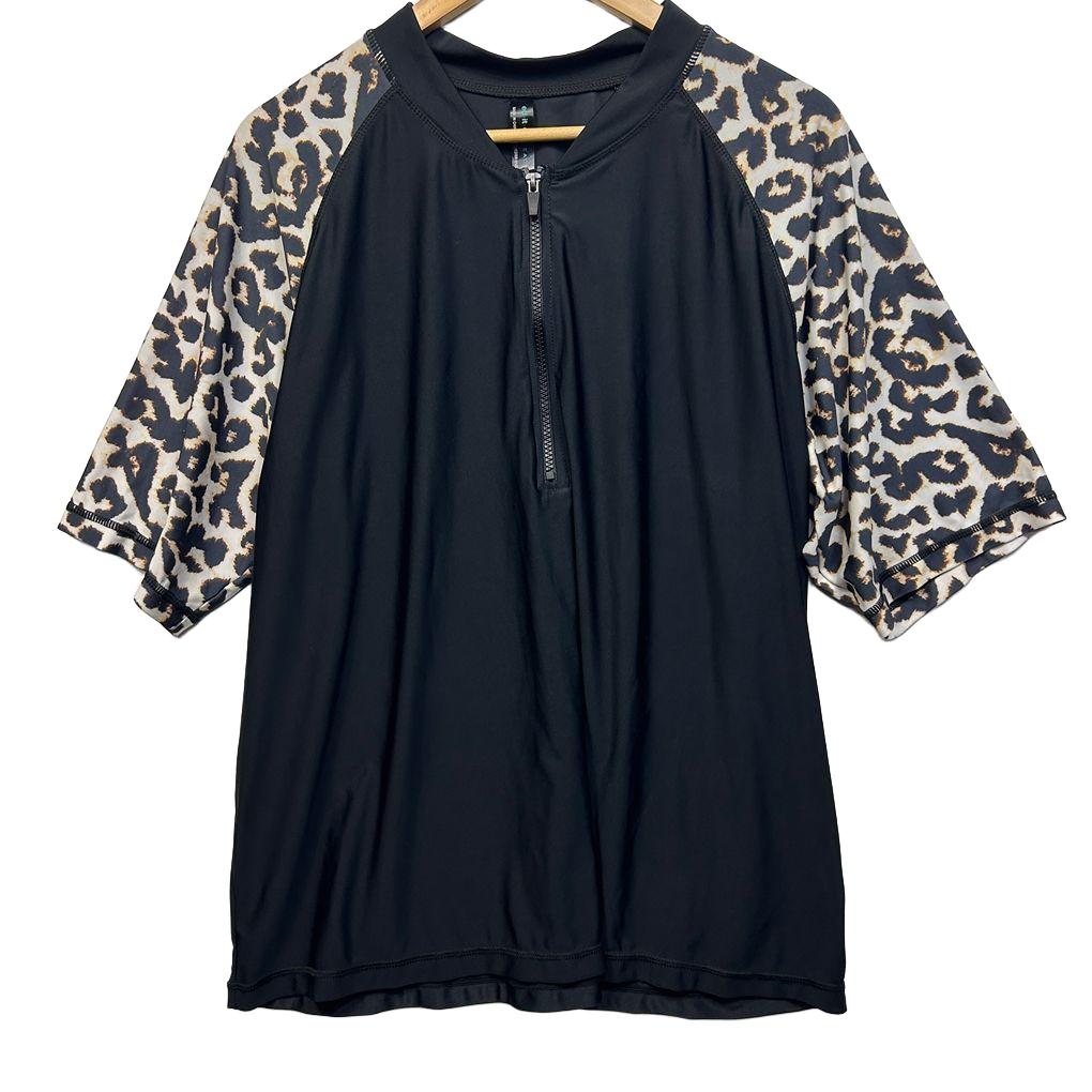 Ed It Ed Leopard Print Top - Size 26