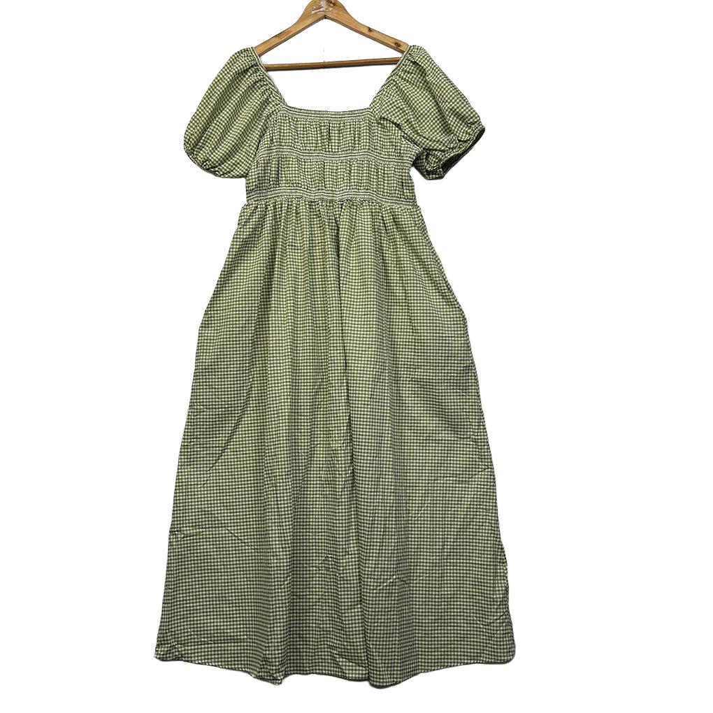Ed.it.ed Green Gingham Cotton Dress - Size 16