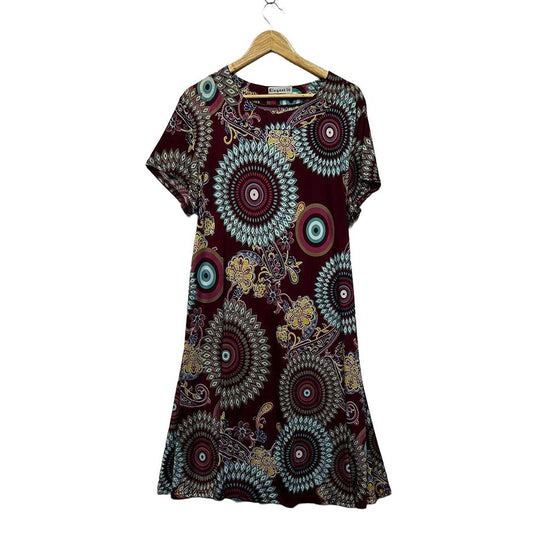 Elegant Burgundy Plus Size Dress - Size XXL