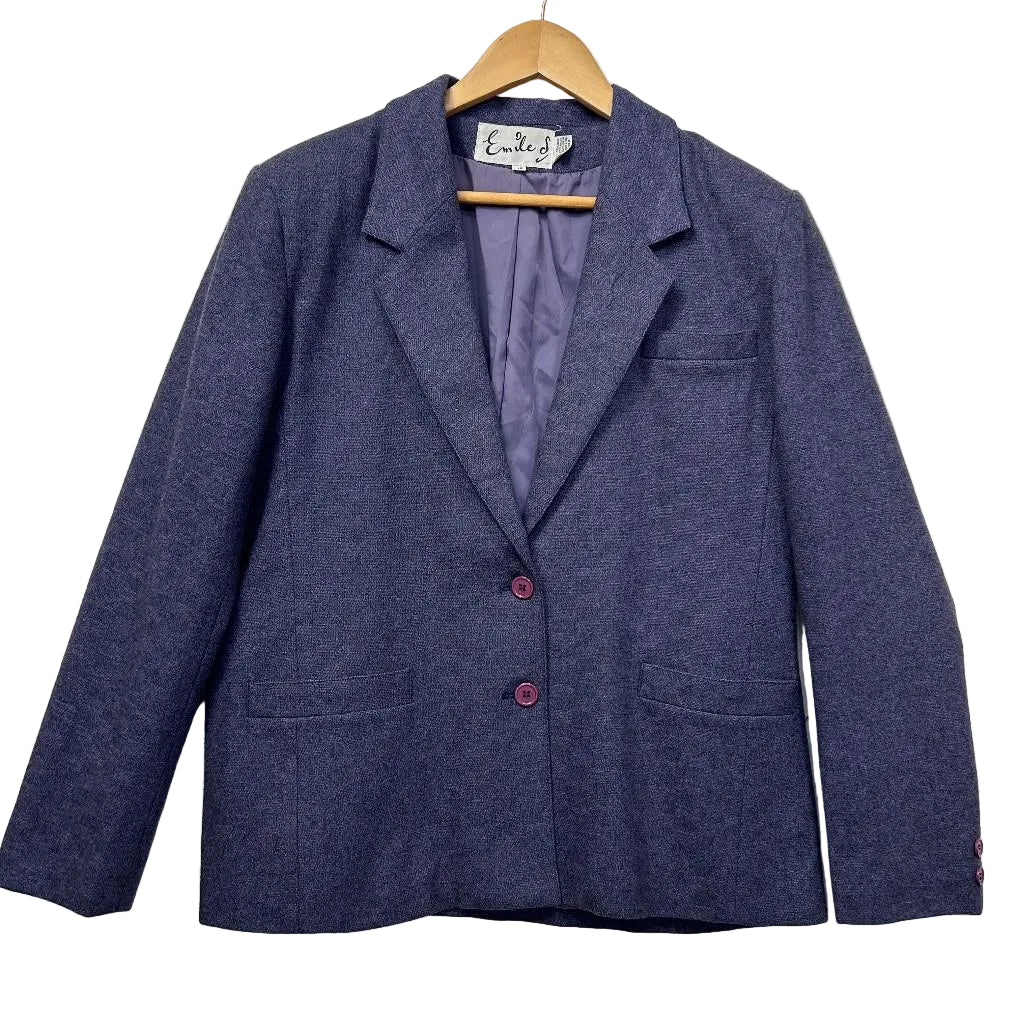 Vintage Wool Blend Blazer - Size 16