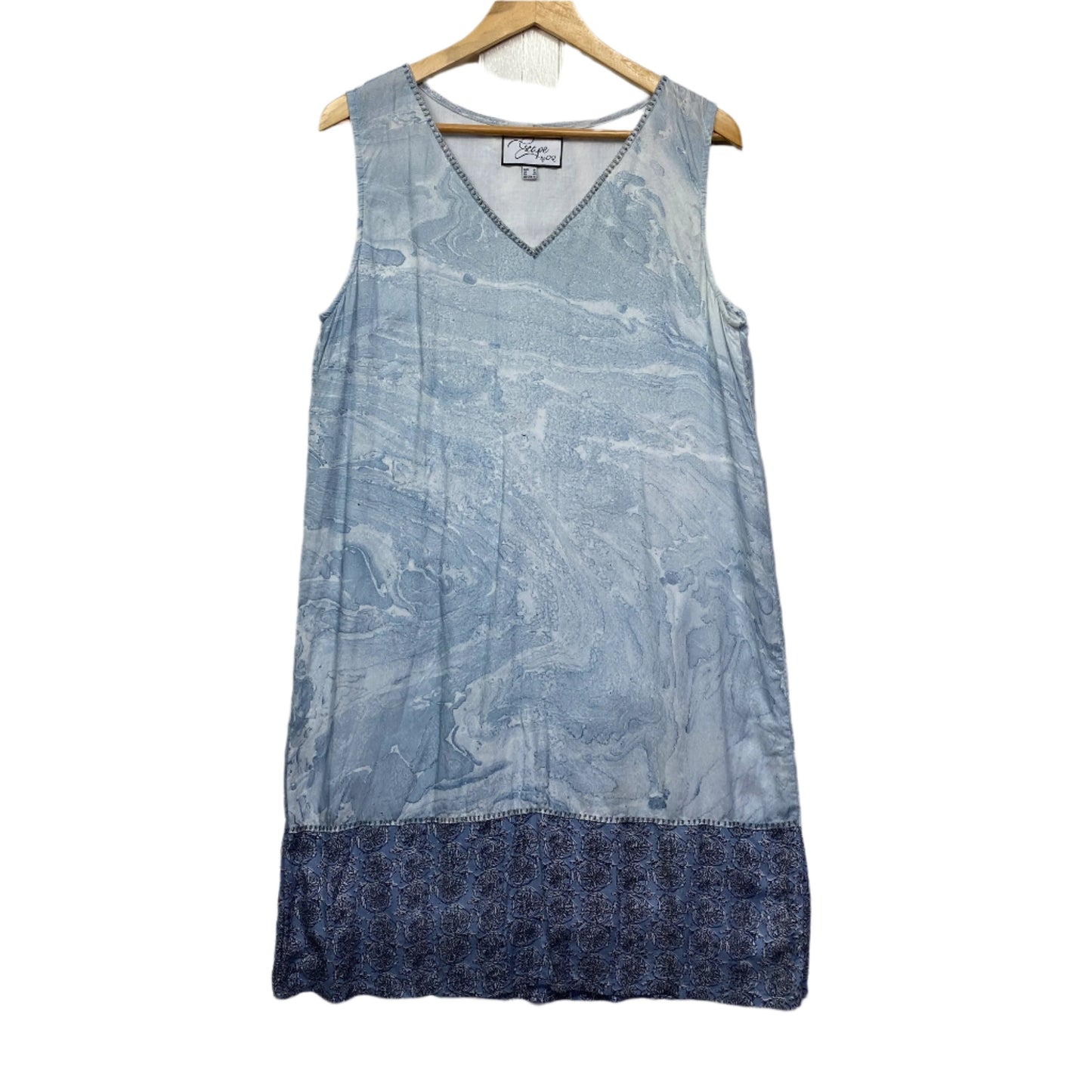 Escape by OQ Dress Size 14 Sleeveless Blue Rayon