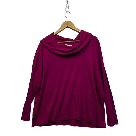 Established Magenta Plus Size Cotton Top - Size 22
