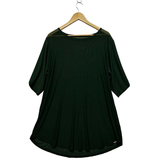 Exotica Green Plus Size Sheer Mesh Top - Size XXL