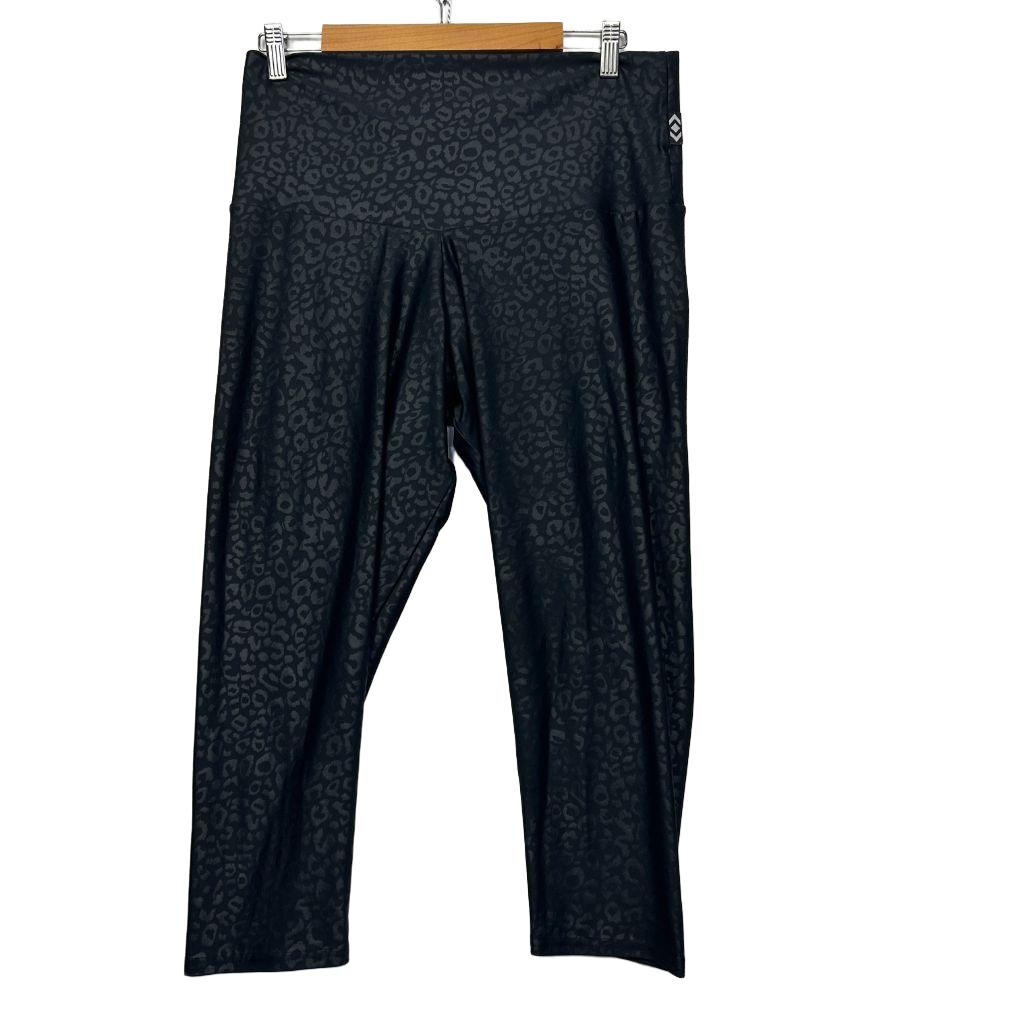 Exoticathletica Black Leopard Print Leggings - Size XXL