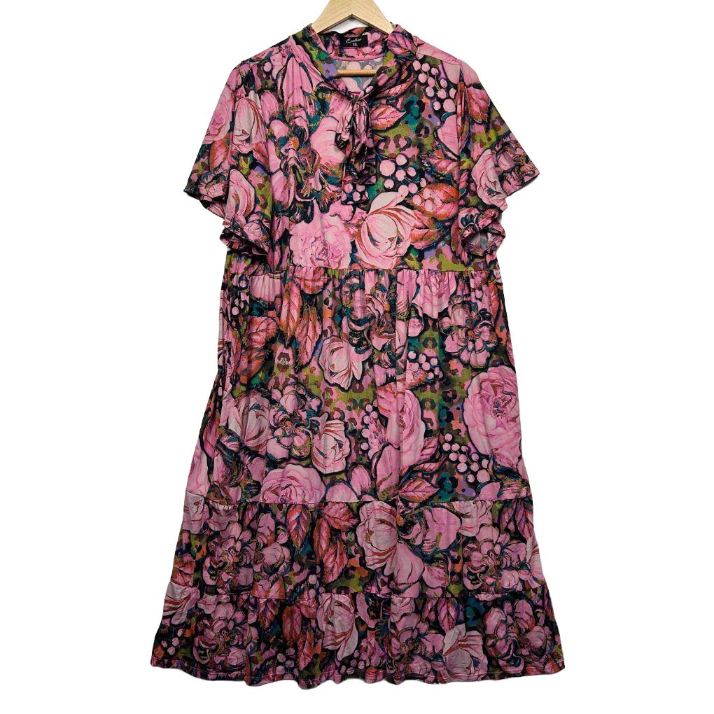 Exoticathletica Pink Floral Dress - Size 20