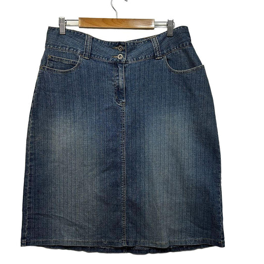 Expression Blue Plus Size Denim Skirt - Size 18