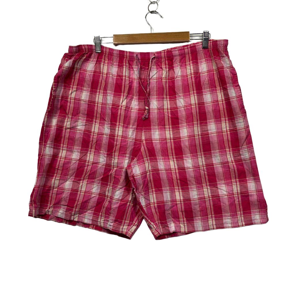 Vintage Expression Pink Check Cotton Shorts - Size 20