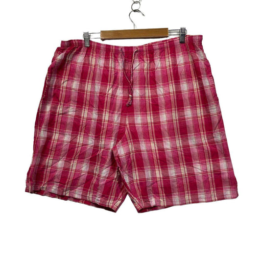 Vintage Expression Pink Check Cotton Shorts - Size 20