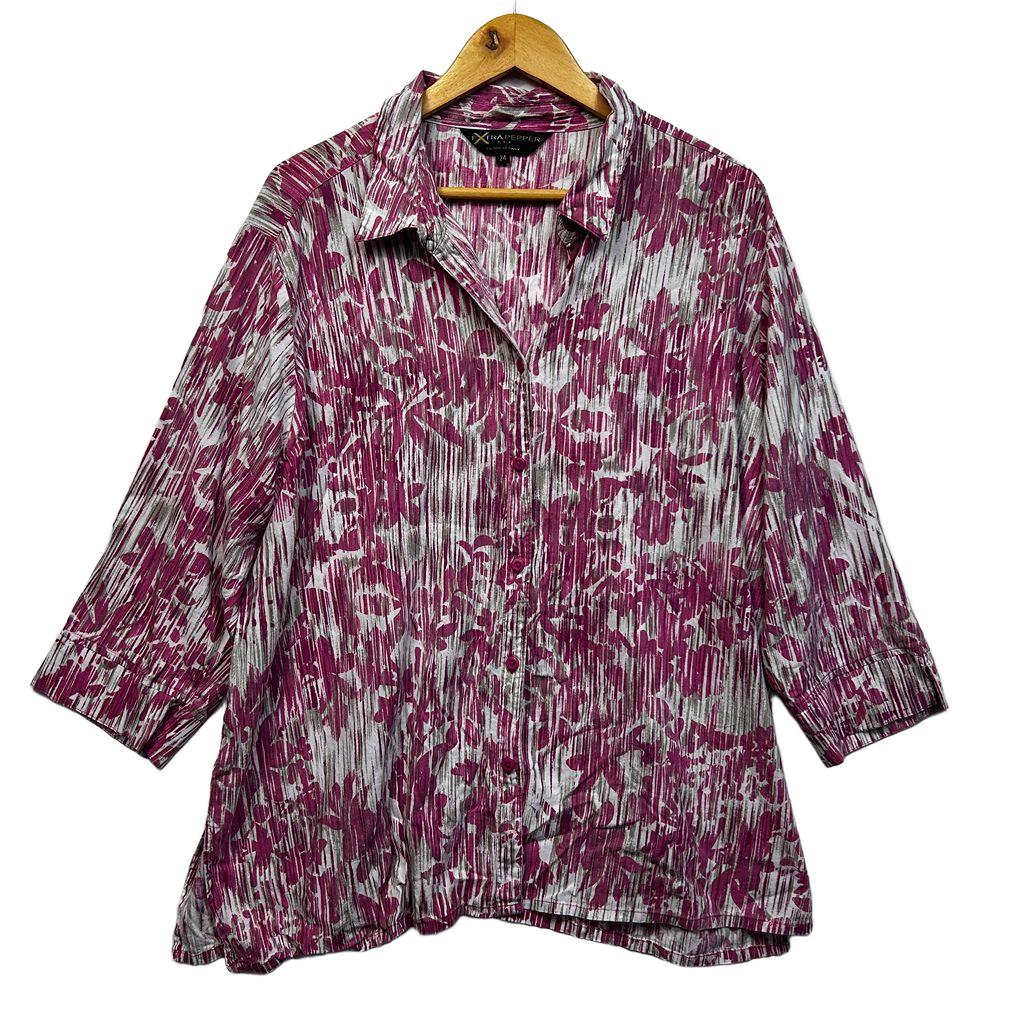 Extra Pepper Pink Cotton Shirt - Size 24