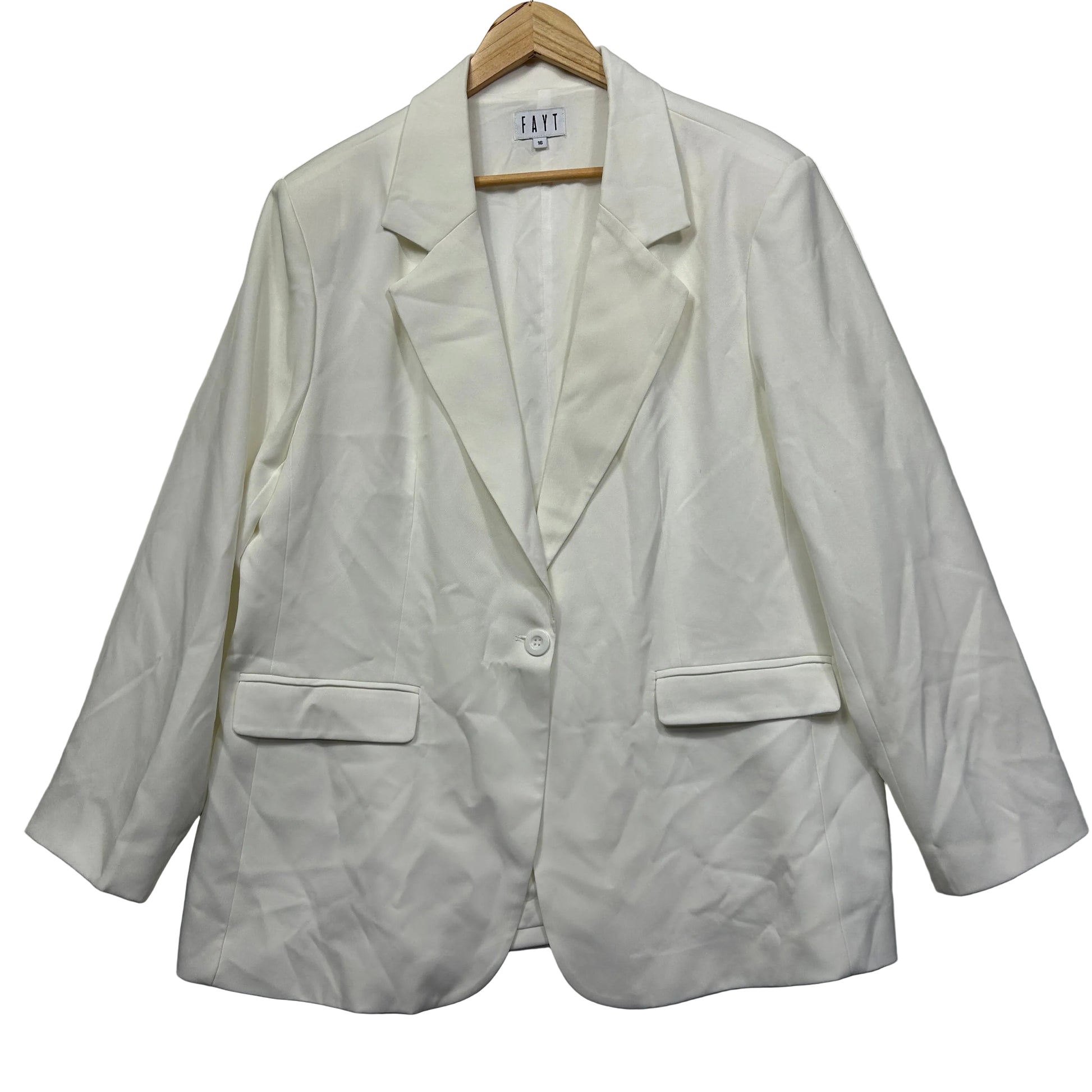 FAYT The Label White Blazer - Size 16