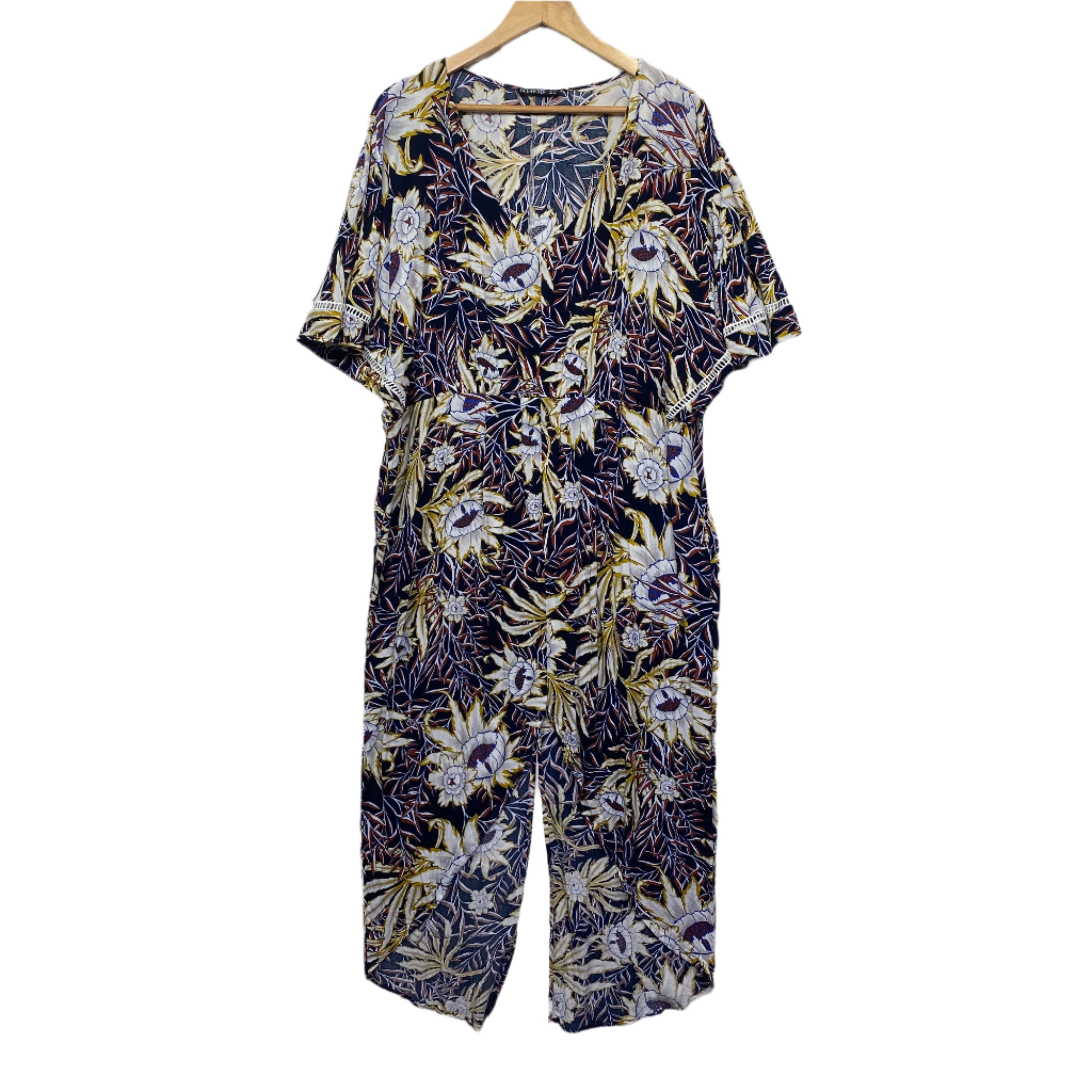 Fate & Becker Floral Short Sleeve Dress - Size 14