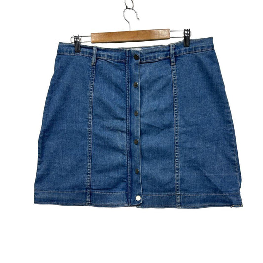 Fayt The Label Blue Denim Skirt - Size 20