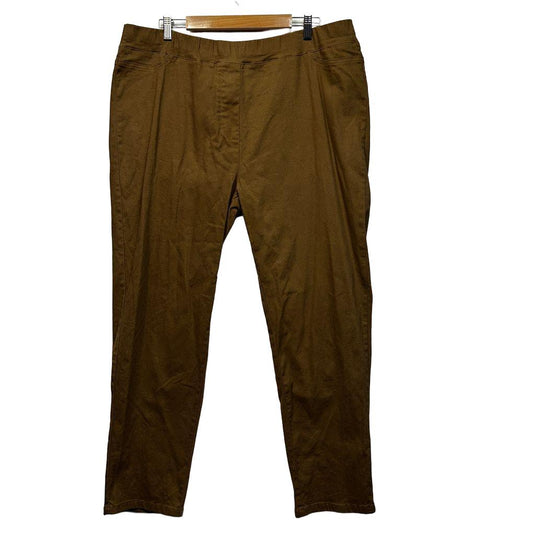 Fella Hamilton Tan Plus Size Cotton Pants - Size 22