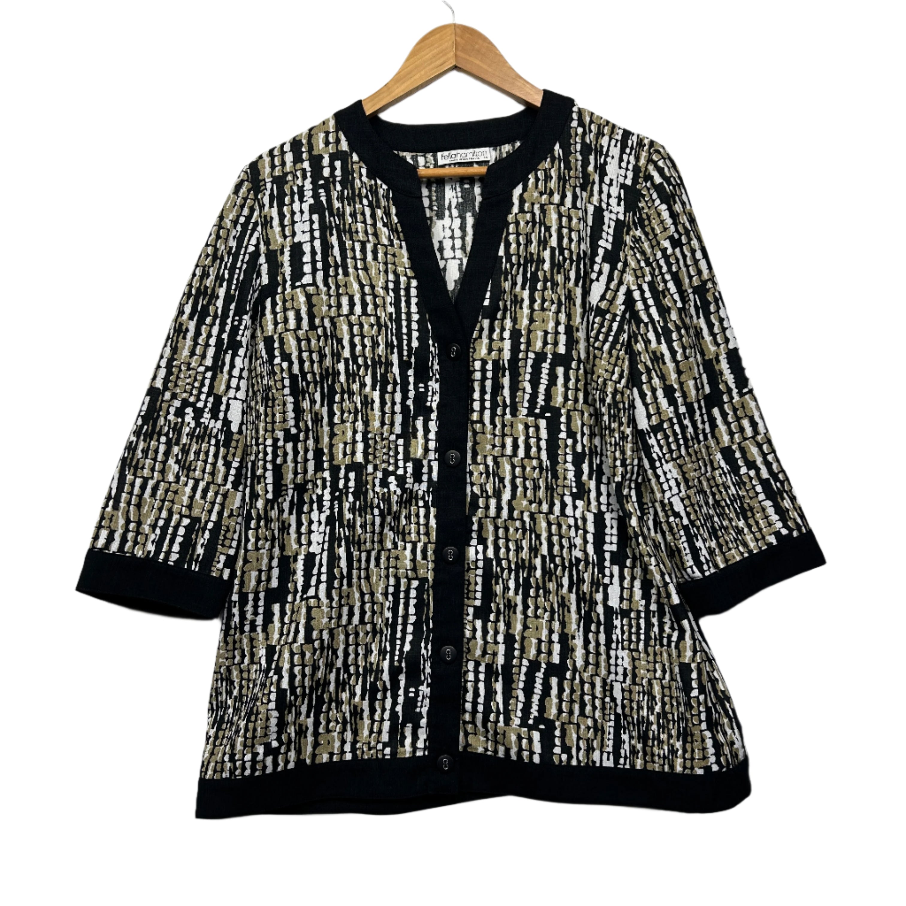 Fella Hamilton Top Size 14 3/4 Sleeve Made in Australia