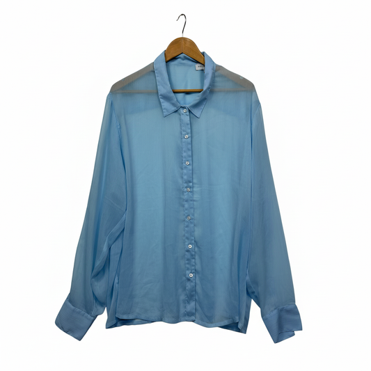 First Colours Light Blue Sheer Shirt - Size 16