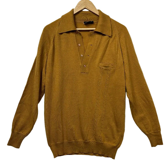 Vintage Mustard Knit Wool Jumper - Size 18