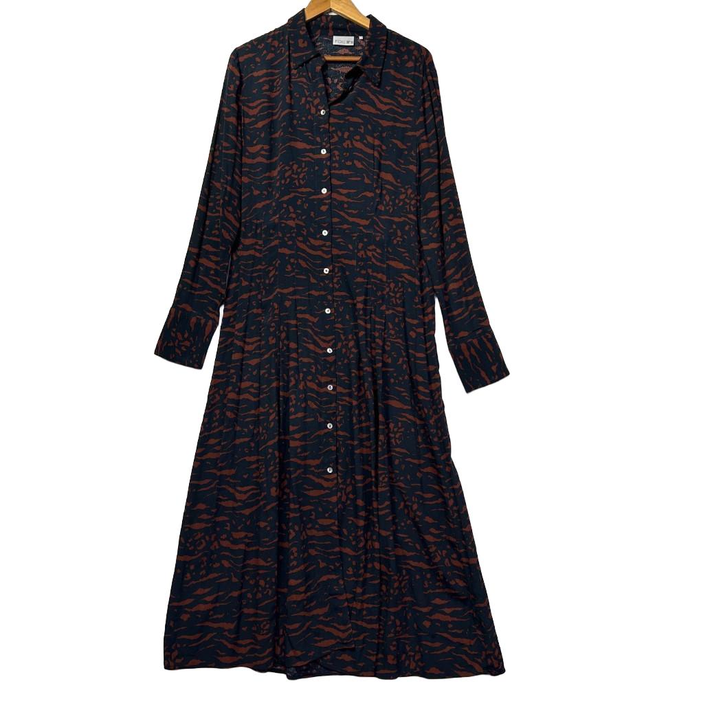 Foil Navy Dress - Size 14