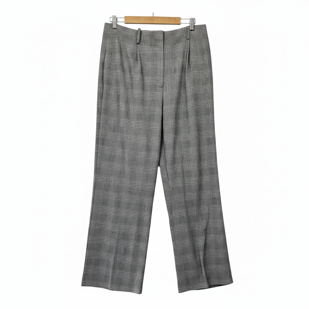 Forever New Grey Houndstooth Check Pants - Size 14