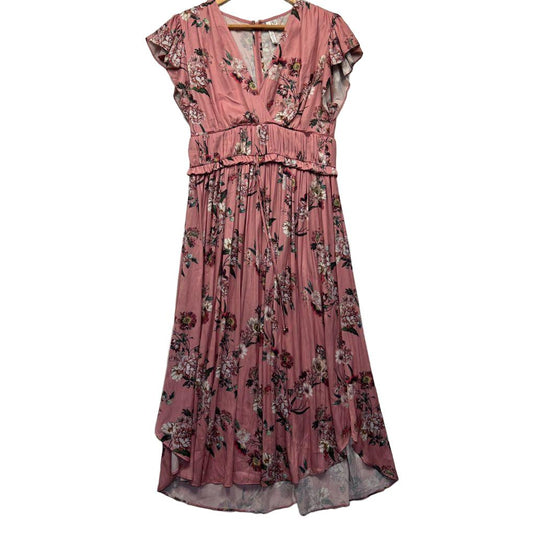 Forever New Pink Floral Maxi Dress - Size 12