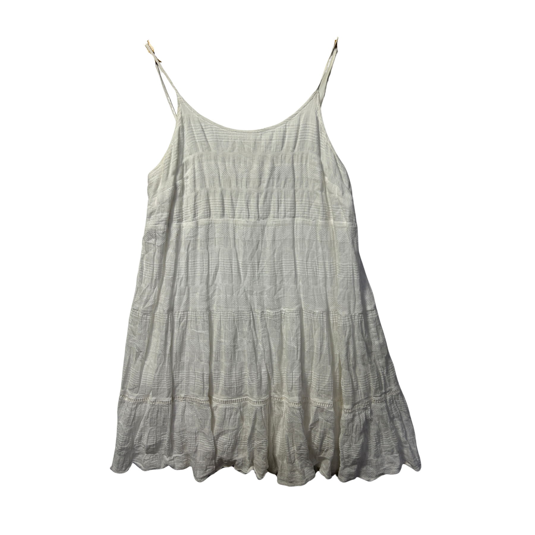 Ghanda White Cotton Dress - Size L