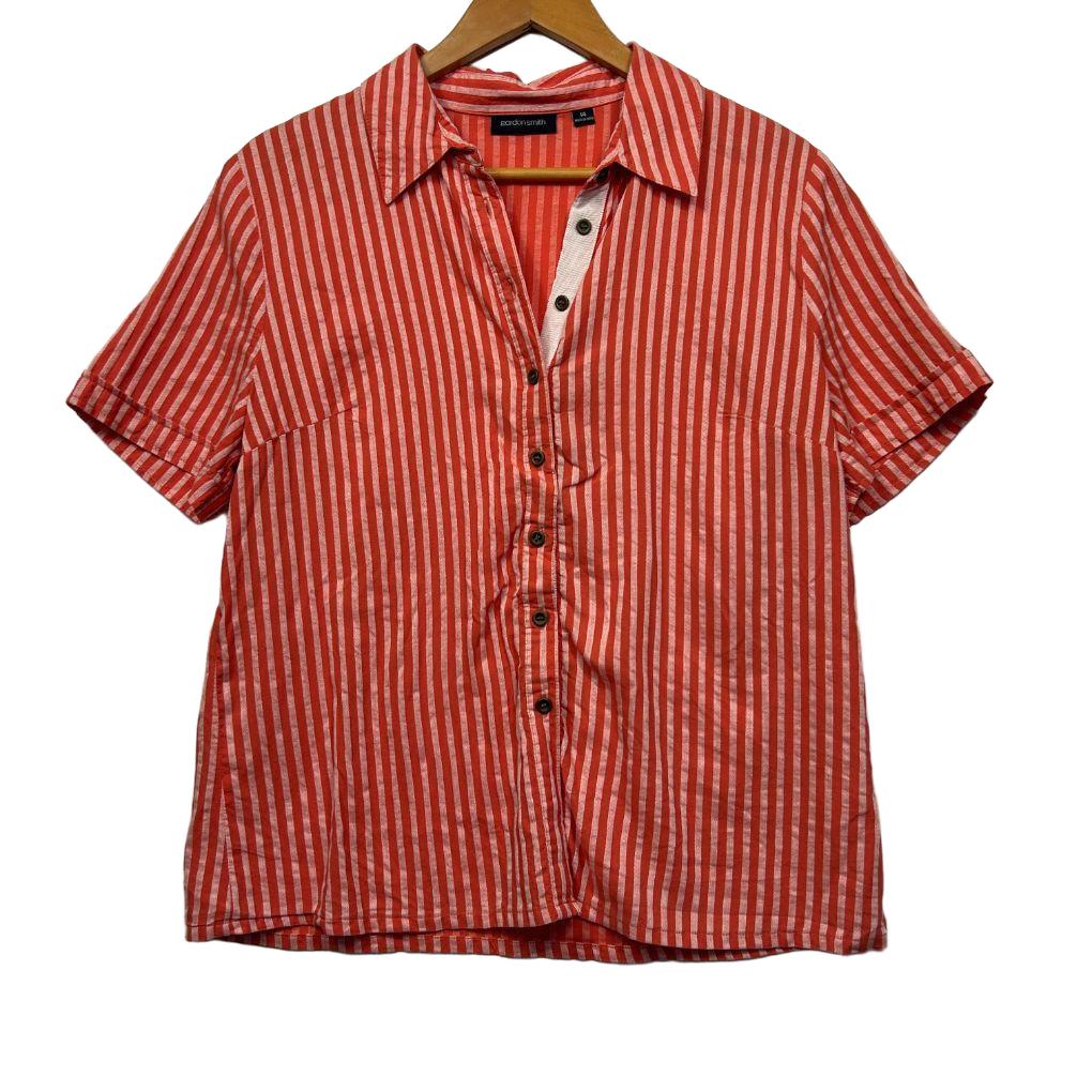 Gordon Smith Coral Cotton Shirt - Size 14