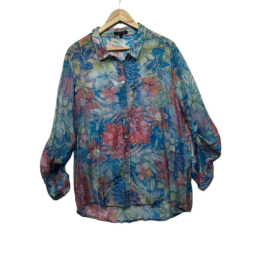 Gordon Smith Multicoloured Floral Top - Size 16