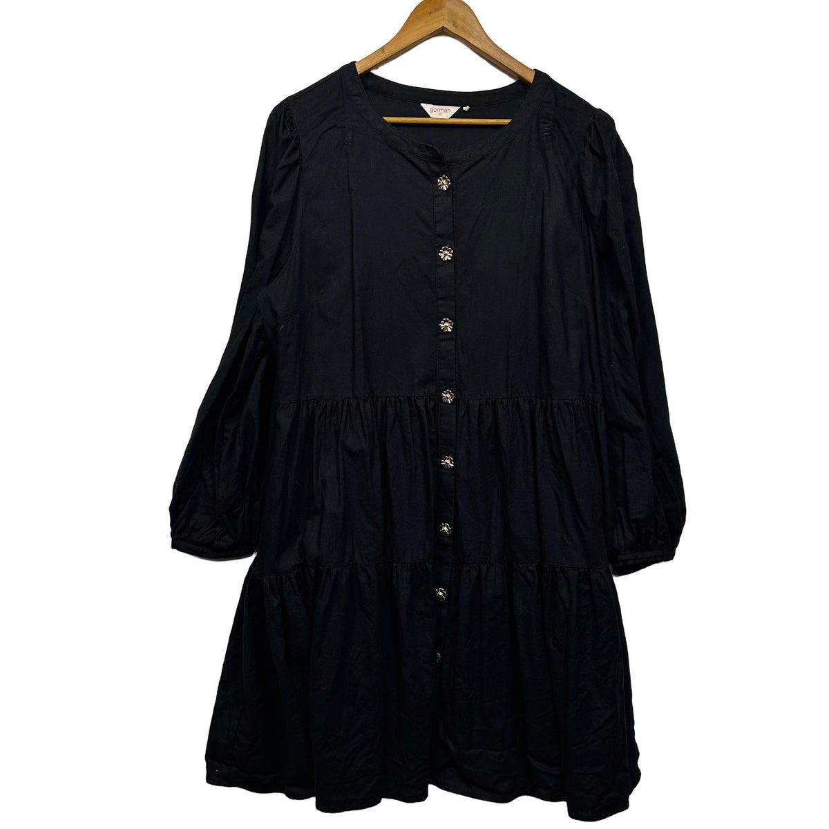 Gorman Black Plus Size Linen Dress w Pockets - Size 20
