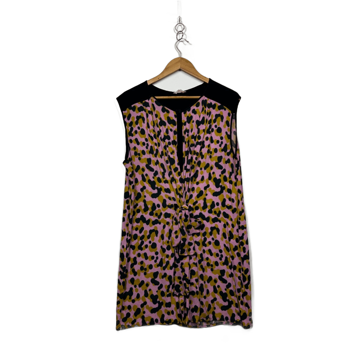 Gorman Pink Animal Print Sleeveless Dress - Size 14