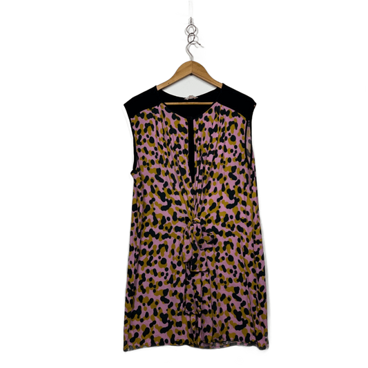 Gorman Pink Animal Print Sleeveless Dress - Size 14