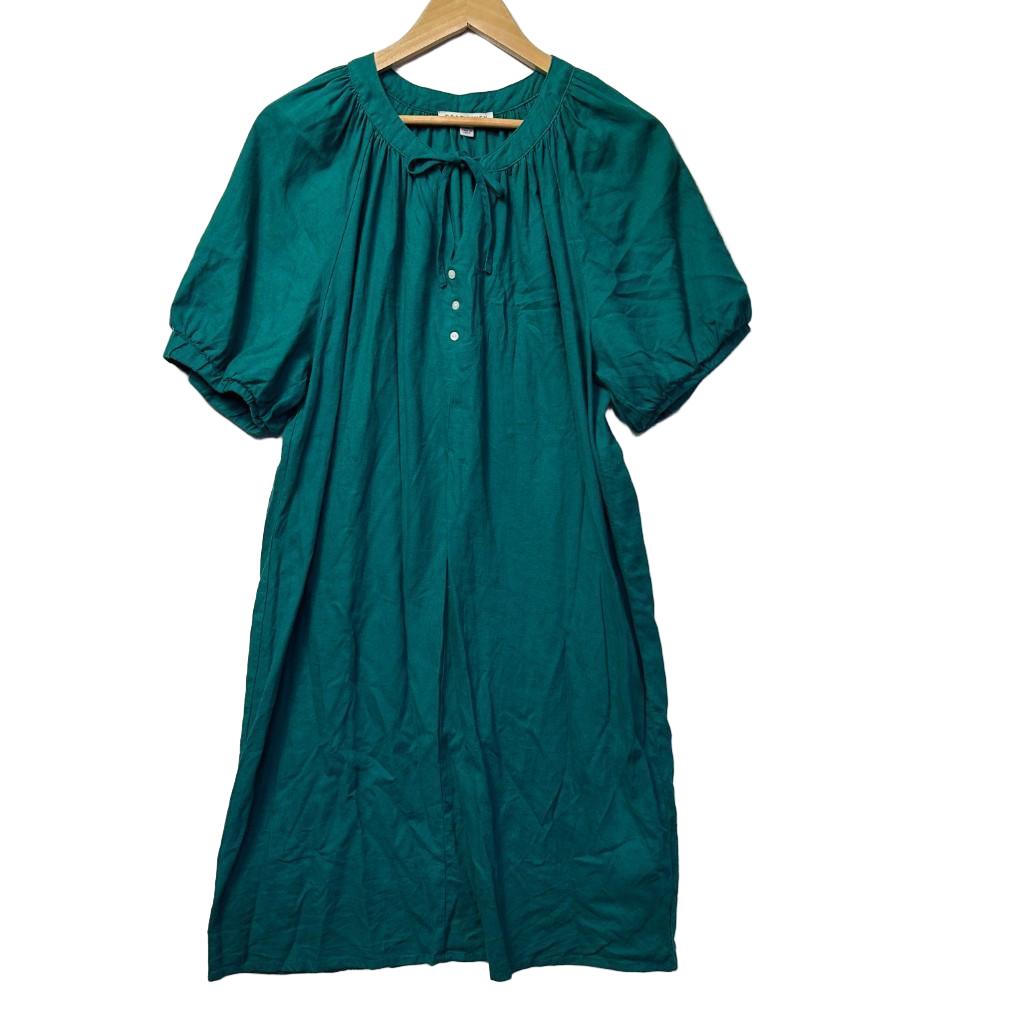 Suzanne Grae Teal Linen Dress - Size 14